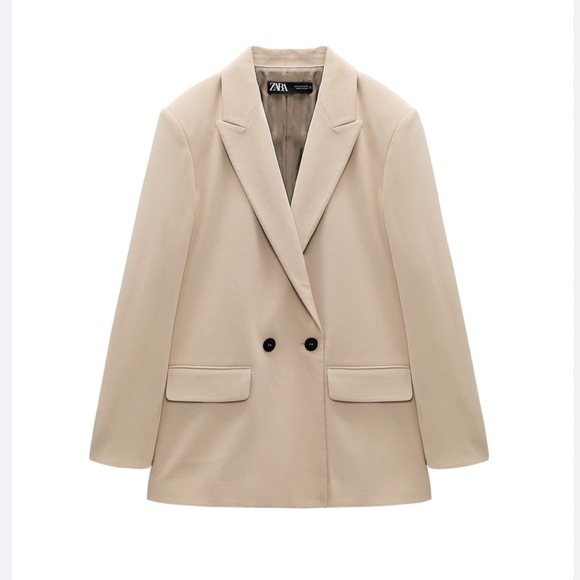 NWT Zara OVERSIZED DOUBLE BREASTED JACKET M - Picture 1 of 5